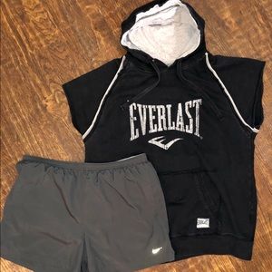 Everlast Sweatshirt & Nike Dry Fit WORKOUT Shorts